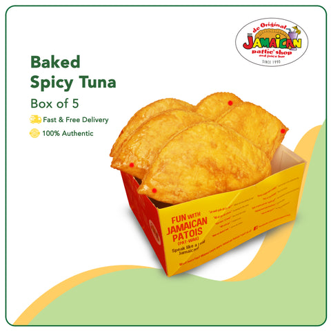 Jamaican Pattie Baked Spicy Tuna Box of 5