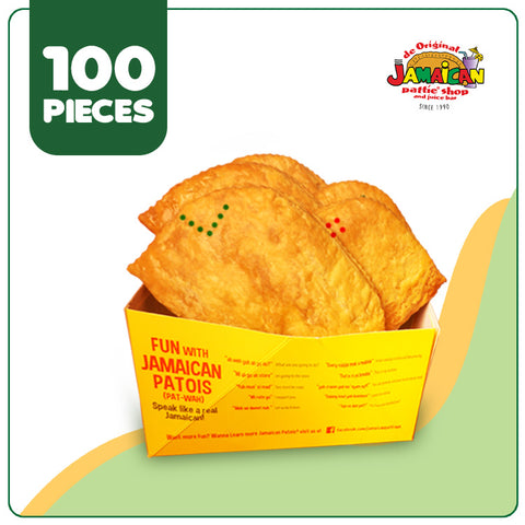 Jamaican Pattie Cooked (10 Boxes - 100 pcs)