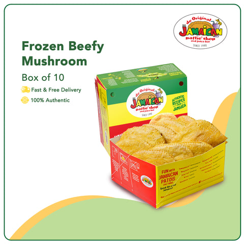 Jamaican Pattie Frozen Beefy Mushroom Box of 10