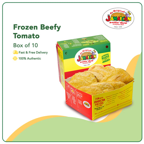 Jamaican Pattie Frozen Beefy Tomato Box of 10