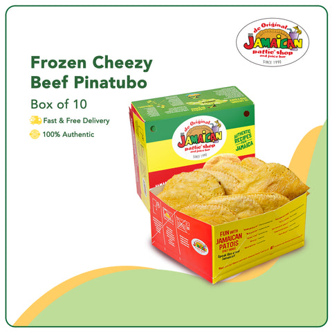 Jamaican Pattie Frozen Cheezy Beef Pinatubo Box of 10