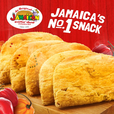 Jamaican Pattie Frozen Cheezy Beef Pinatubo Box of 10