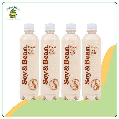 Soy & Bean Classic Unsweetened Soy Milk 500ml Set of 4