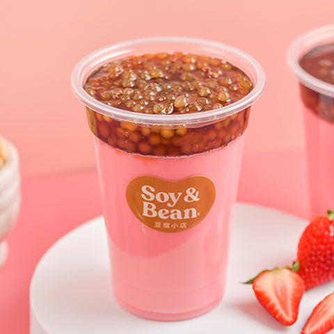 Soy & Bean Strawberry Flavored Taho 16oz