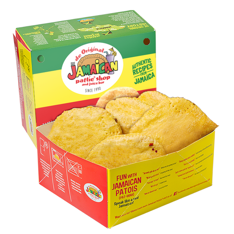 Jamaican Pattie Cooked Chicken Stew Box of 5