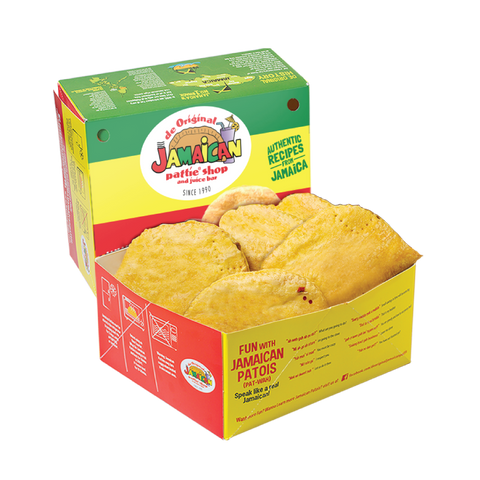 Jamaican Pattie Cooked Cheezy Beef Box of 5